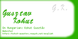 gusztav kohut business card
