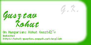 gusztav kohut business card